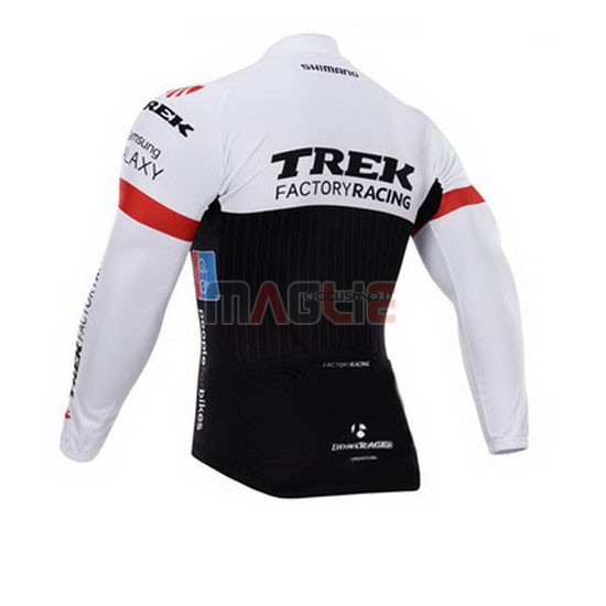 Maglia Trek manica lunga 2015 bianco e nero