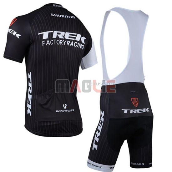 Maglia Trek manica corta 2015 bianco e nero