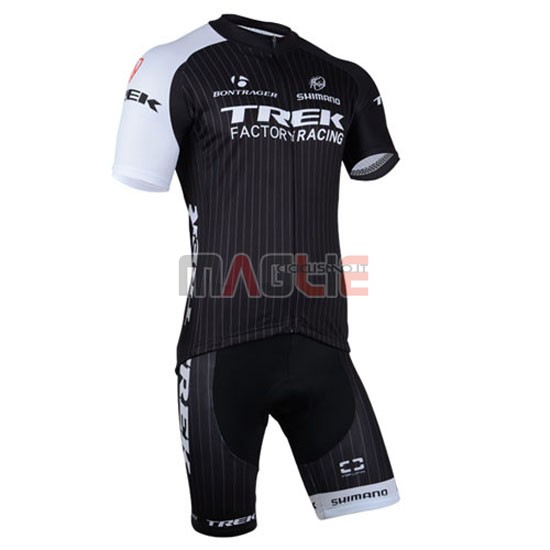 Maglia Trek manica corta 2015 bianco e nero