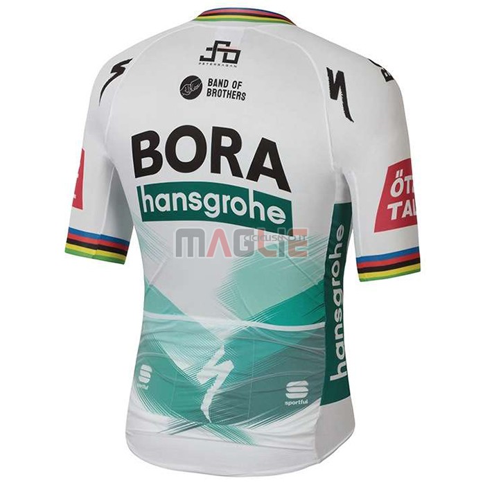 Maglia UCI Mondo Campione Bora Manica Corta 2020 Bianco Verde - Clicca l'immagine per chiudere