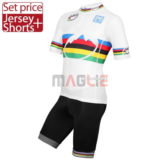 Maglia UCI manica corta 2016 bianco e blu