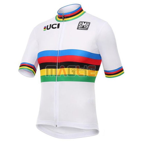 Maglia UCI manica corta 2016 blu e bianco